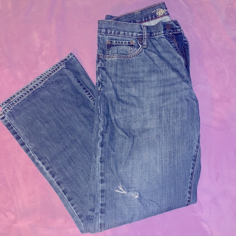 Old navy women's ripped boot cut jeans